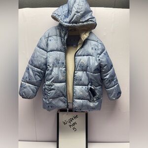 Wippette Kids Light Blue Dinosaur Puffer Jacket